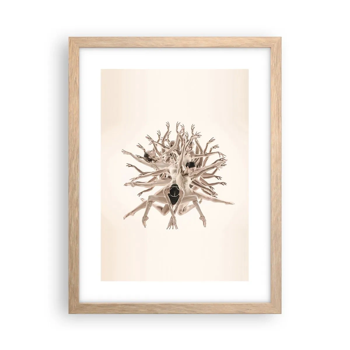 Poszter világos tölgy keretben - Virágzás a táncban - 30x40 cm