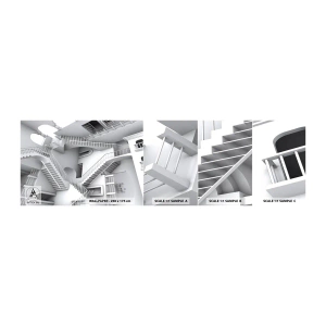 Fotótapéta Minta Öntapadós Deluxe Sticker - A tér paradoxonjai - Absztrakció, 3D, Építészet - 100x30 cm