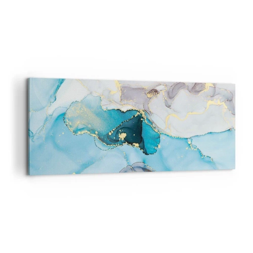 Vászonkép - Tanulmány a szürke és a türkiz találkozásáról - 100x40 cm