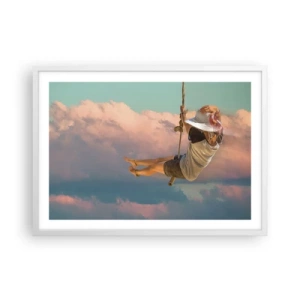 Poszter fekete keretben - Szórakozás a fellegekben - 70x50 cm