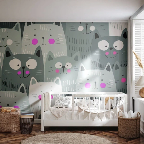 Fotótapéta Premium Sand - A macska világa - Gyerekeknek, Macska, Állatok - 100x70 cm