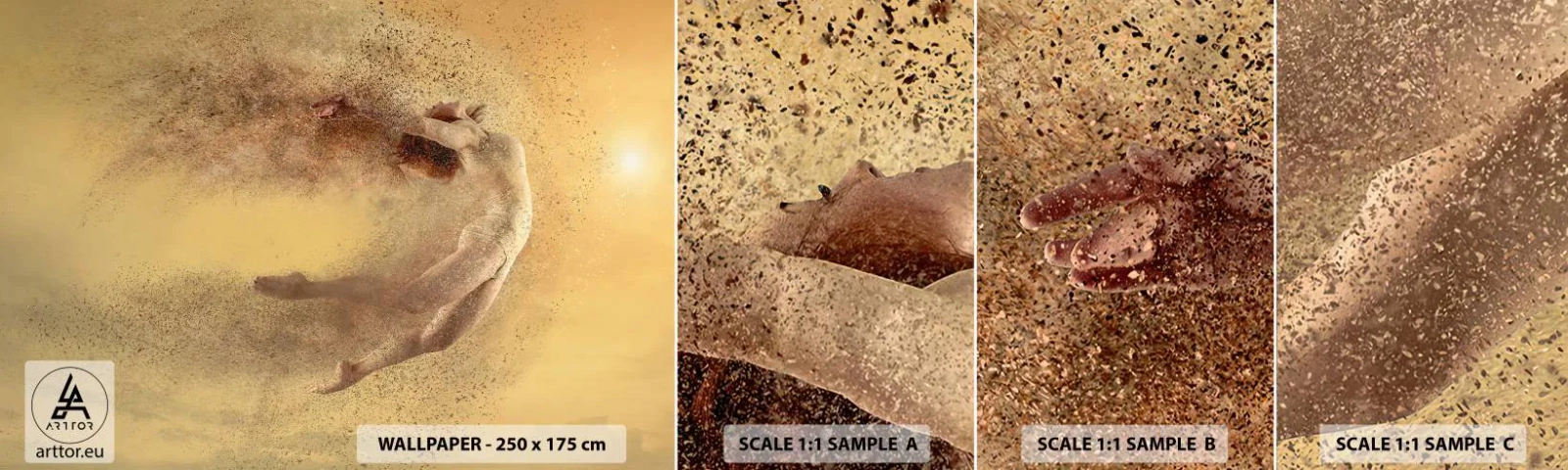 Fotótapéta Minta Öntapadós Deluxe Sticker - Tánc eksztázisban - Absztrakció, Nő, Grafika - 100x30 cm