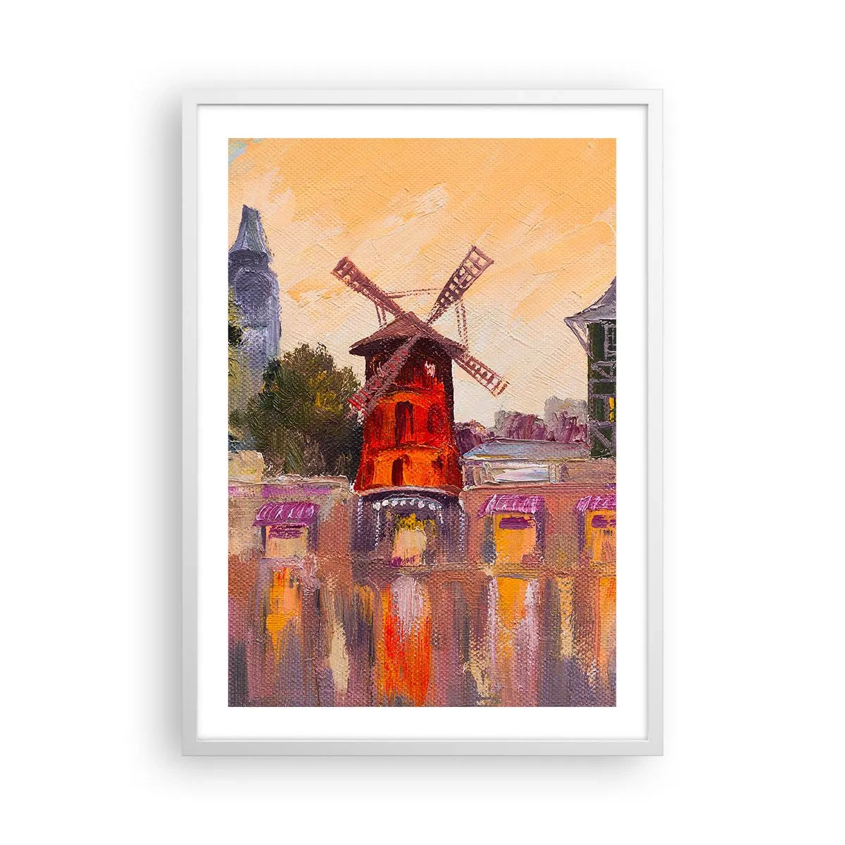 Poszter fekete keretben - Párizsi ikonok - Moulin Rouge - 50x70 cm