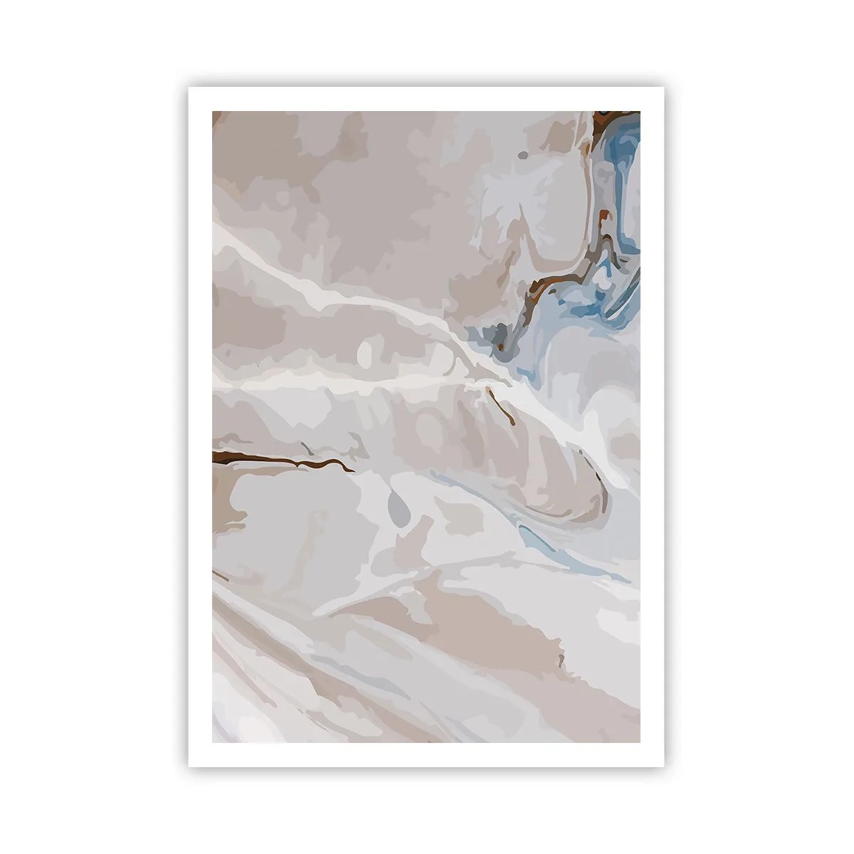 Poszter - Kék kanyarog a fehér alatt - 70x100 cm