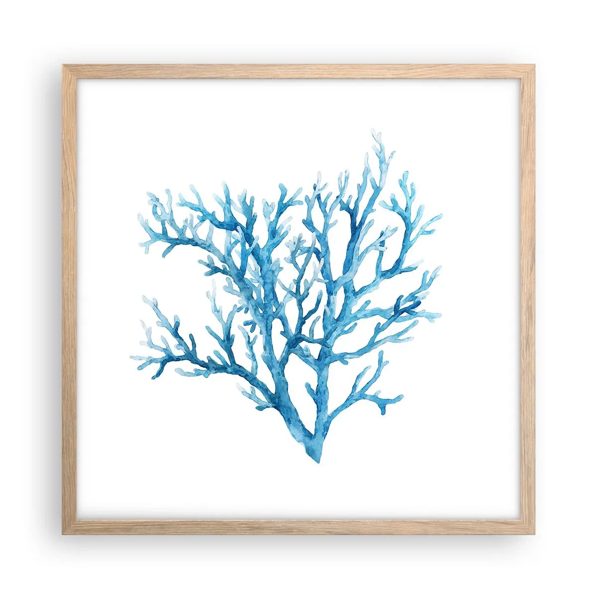 Poszter világos tölgy keretben - Tengeri filigrán - 50x50 cm