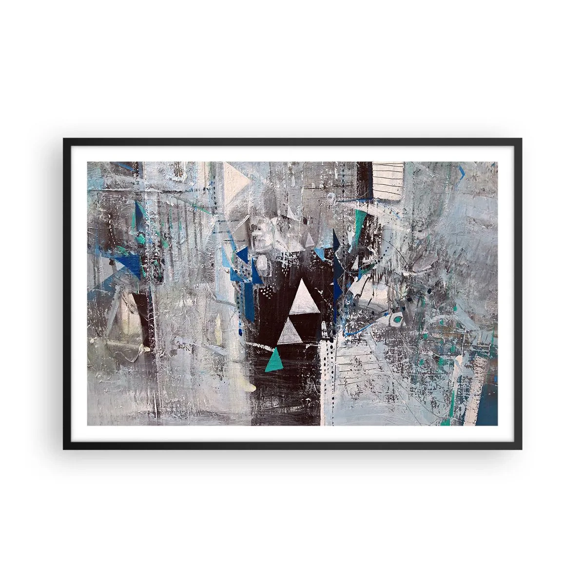 Poszter fehér keretben - A háromszögek felülíró sorrendje - 91x61 cm