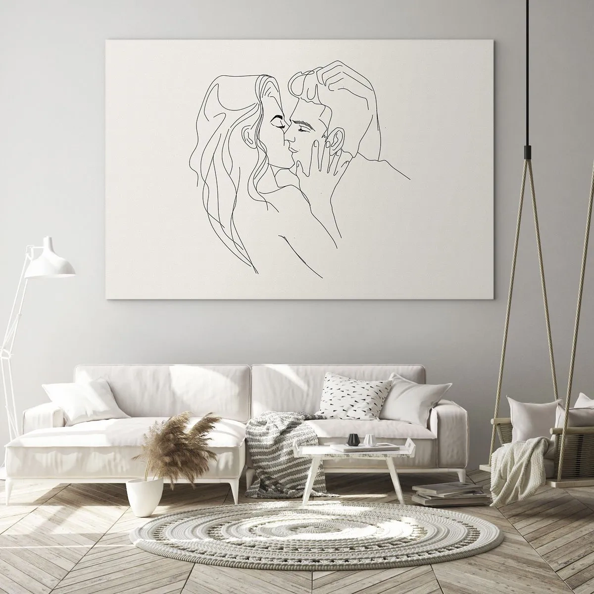 Üveg kép - Összegabalyodva az érzésben - 120x80 cm