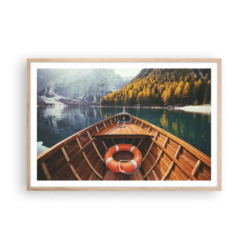 Poszter világos tölgy keretben - Hegyi kirándulás - 91x61 cm