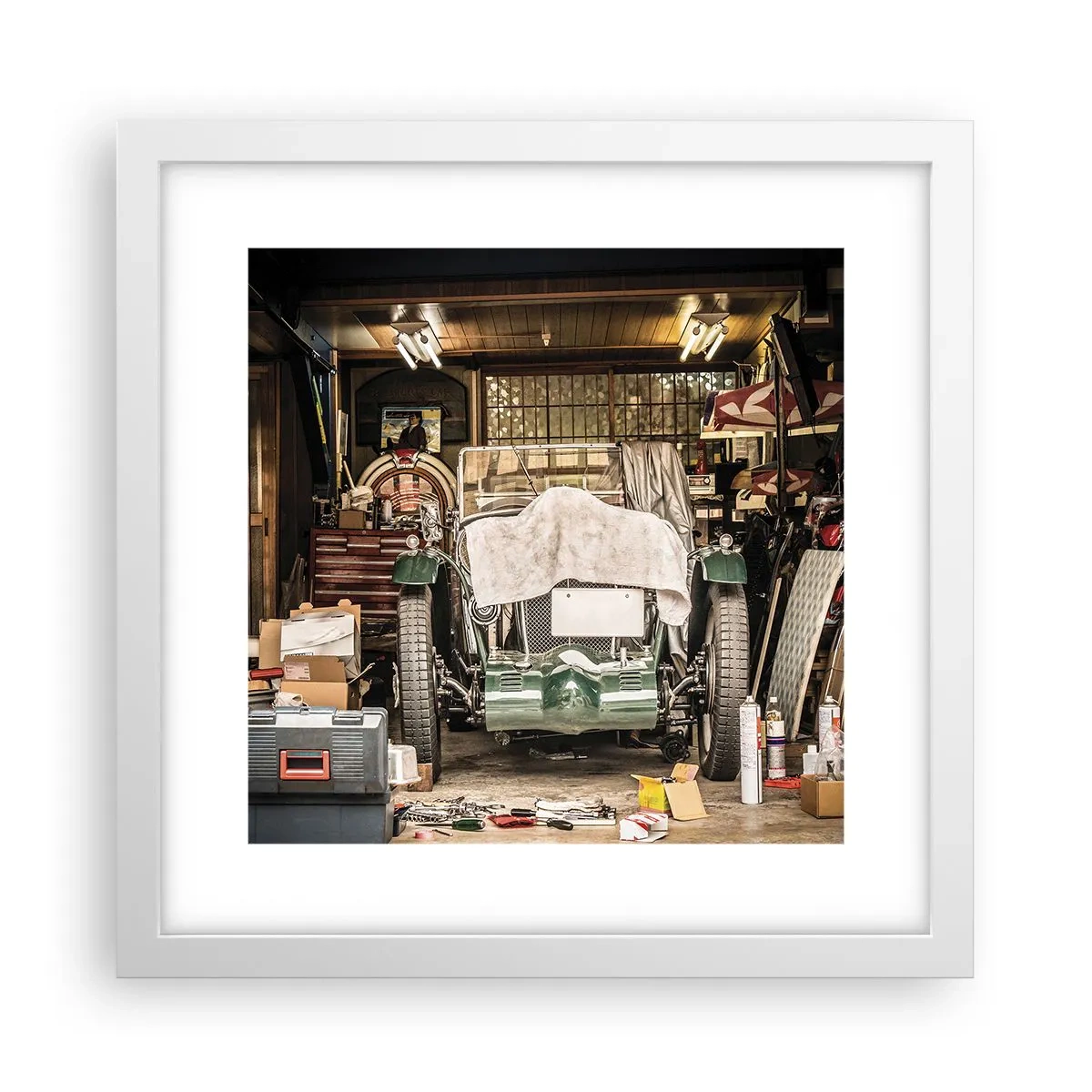 Poszter fekete keretben - Vissza a múltba - 30x30 cm