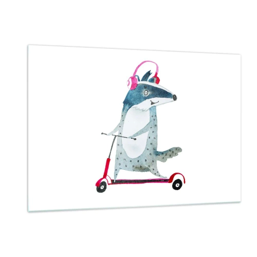 Üveg kép - Borzas örömök - 120x80 cm