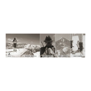 Fotótapéta Minta Premium Sand - És a hegyek ugyanazok - Tájkép, Hegyek, Síelő - 100x30 cm