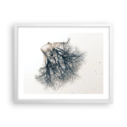Poszter fekete keretben - Hallgatva a fa suttogását - 50x40 cm