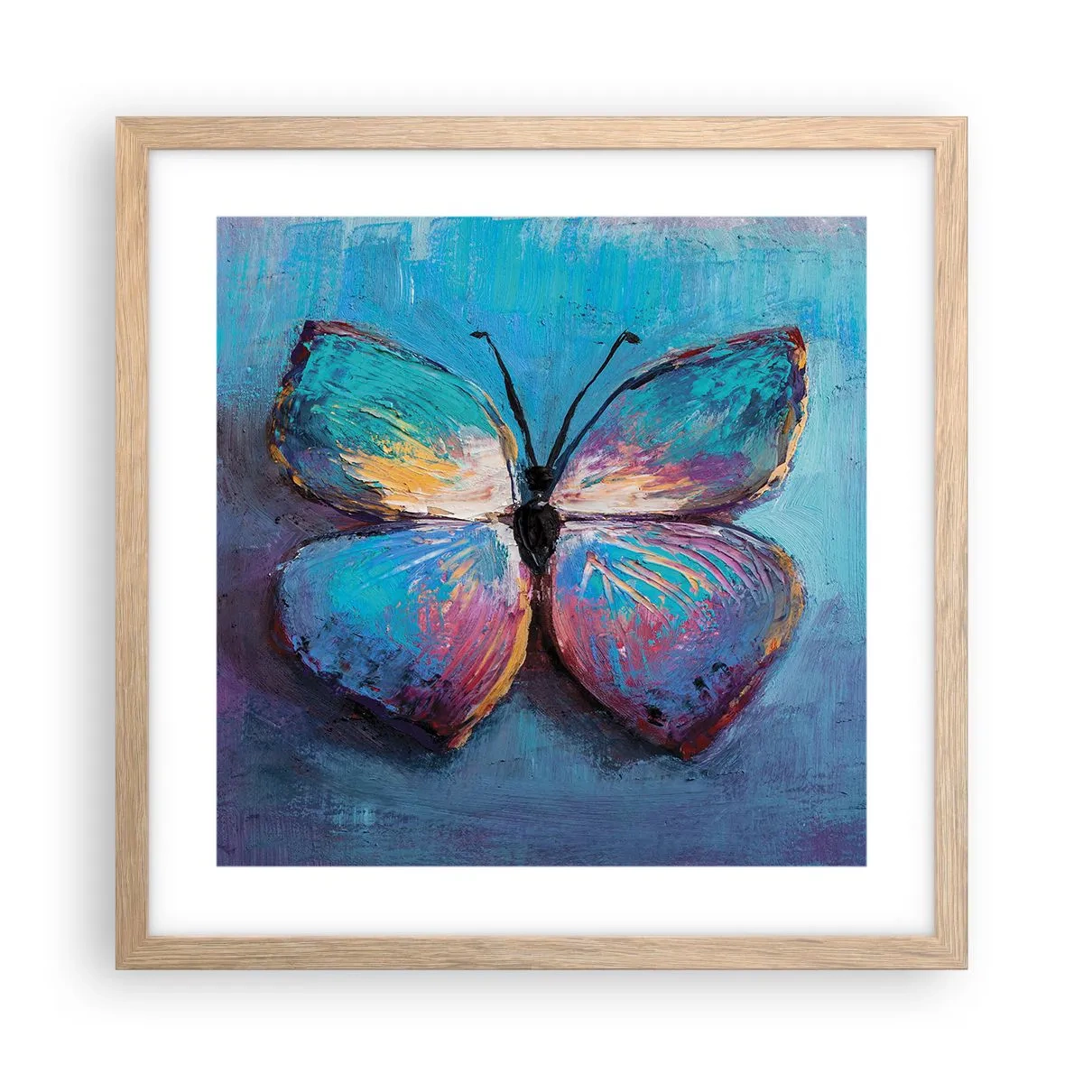 Poszter világos tölgy keretben - Teljes pompájában - 40x40 cm