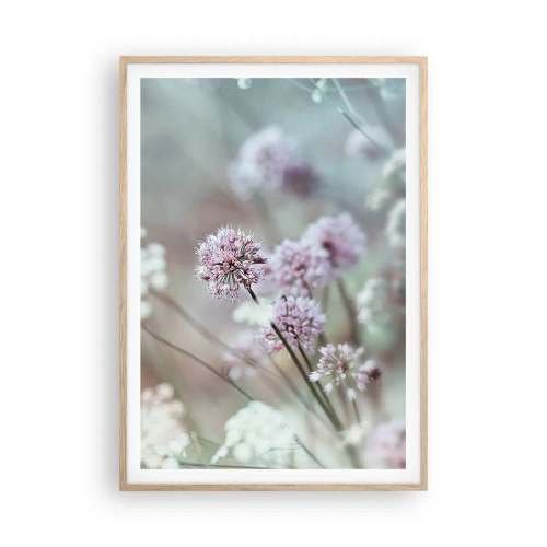 Poszter világos tölgy keretben - Fűszerek édes filigránja - 70x100 cm