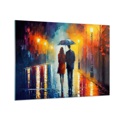 Üveg kép - Együtt - egy színes éjszaka - 70x50 cm