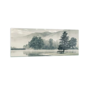Üveg kép - A tó még alszik - 140x50 cm
