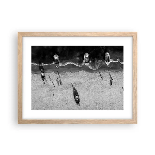 Poszter világos tölgy keretben - Még mindig a parton... - 40x30 cm