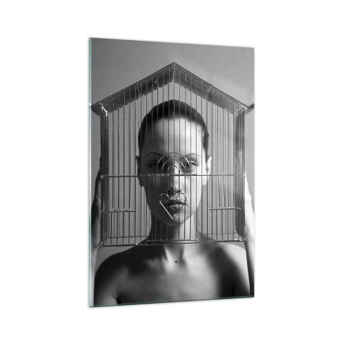 Üveg kép - Kissé szürreális portré - 70x100 cm