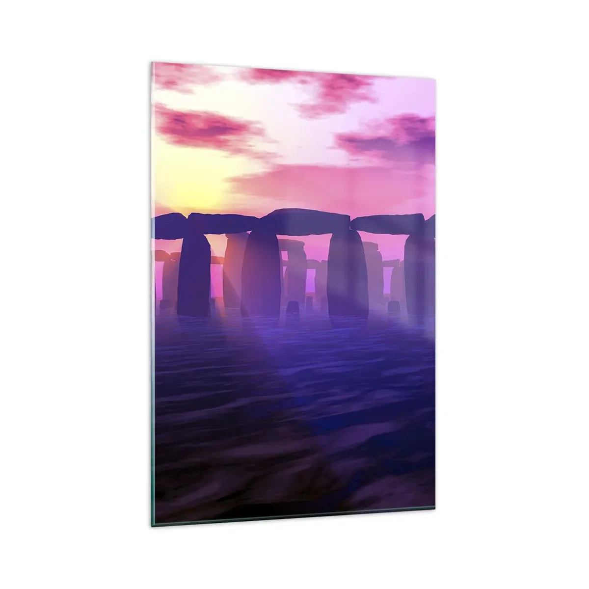 Üveg kép - Hajnali rejtély a ködben - 80x120 cm