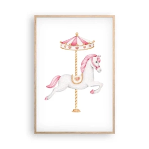 Poszter világos tölgy keretben - Elindult egy patával - 61x91 cm