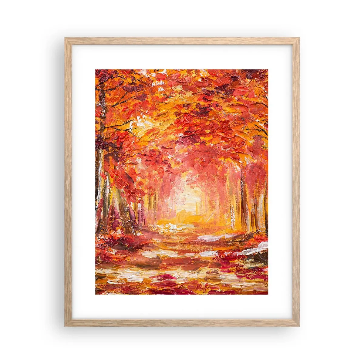 Poszter világos tölgy keretben - Rézerdő - 40x50 cm