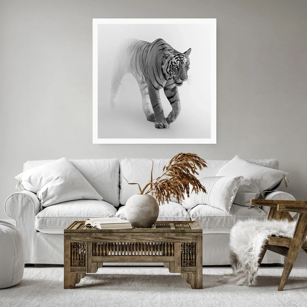 Poszter - Elrejtőzik a ködben - 40x40 cm