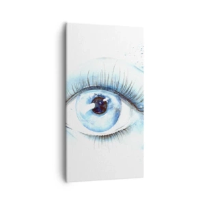 Vászonkép - Elmerülni a tekintet kékjében - 55x100 cm