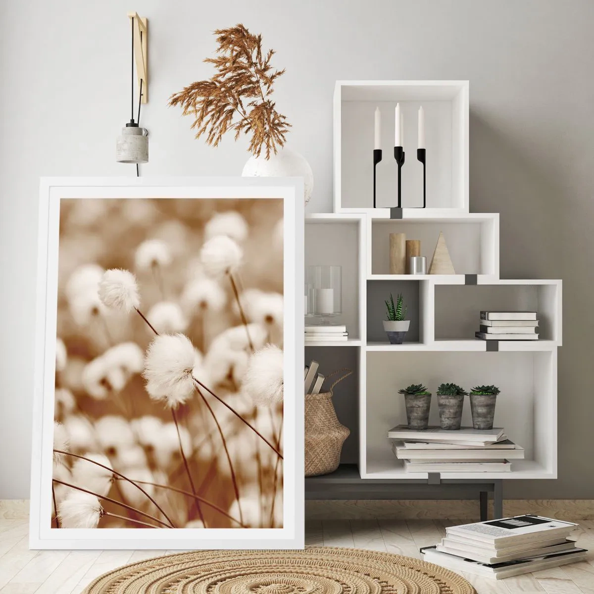 Poszter fekete keretben - Bolyhos termés - 70x100 cm