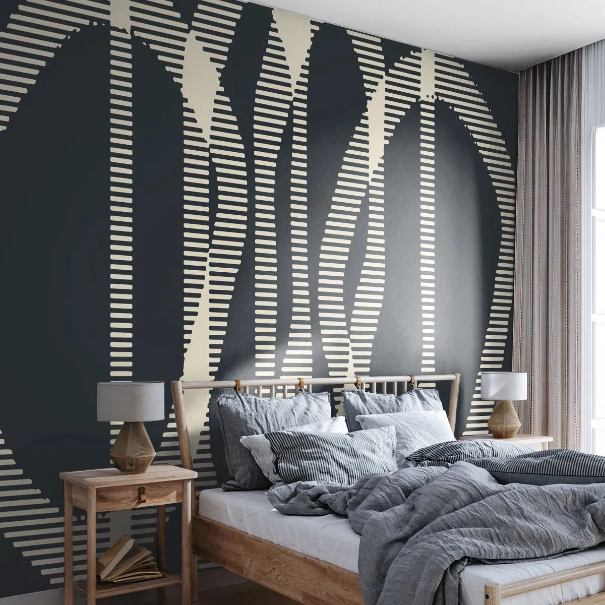 Fotótapéta Standard Eco - Sötétség megtörése kísérlete - Absztrakció, Darab, Modern minta - 400x280 cm