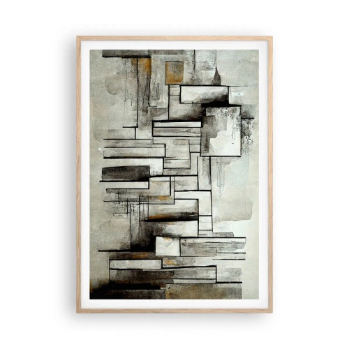 Poszter világos tölgy keretben - Az egyszerűség ereje - 70x100 cm