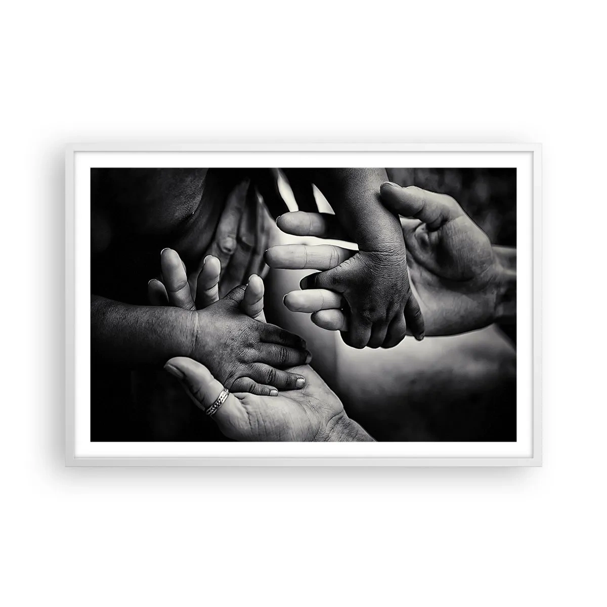 Poszter fekete keretben - Embernek lenni - 91x61 cm