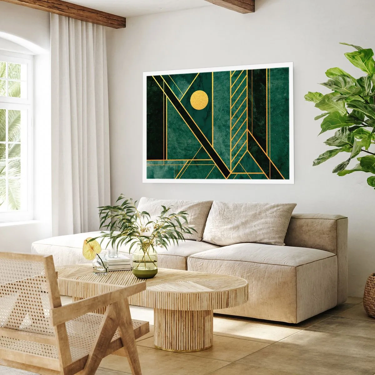 Poszter - Az arany és azúrkék dinamikája - 40x30 cm