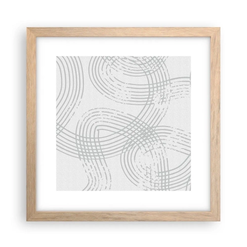 Poszter világos tölgy keretben - Nincs egyenes út - 30x30 cm
