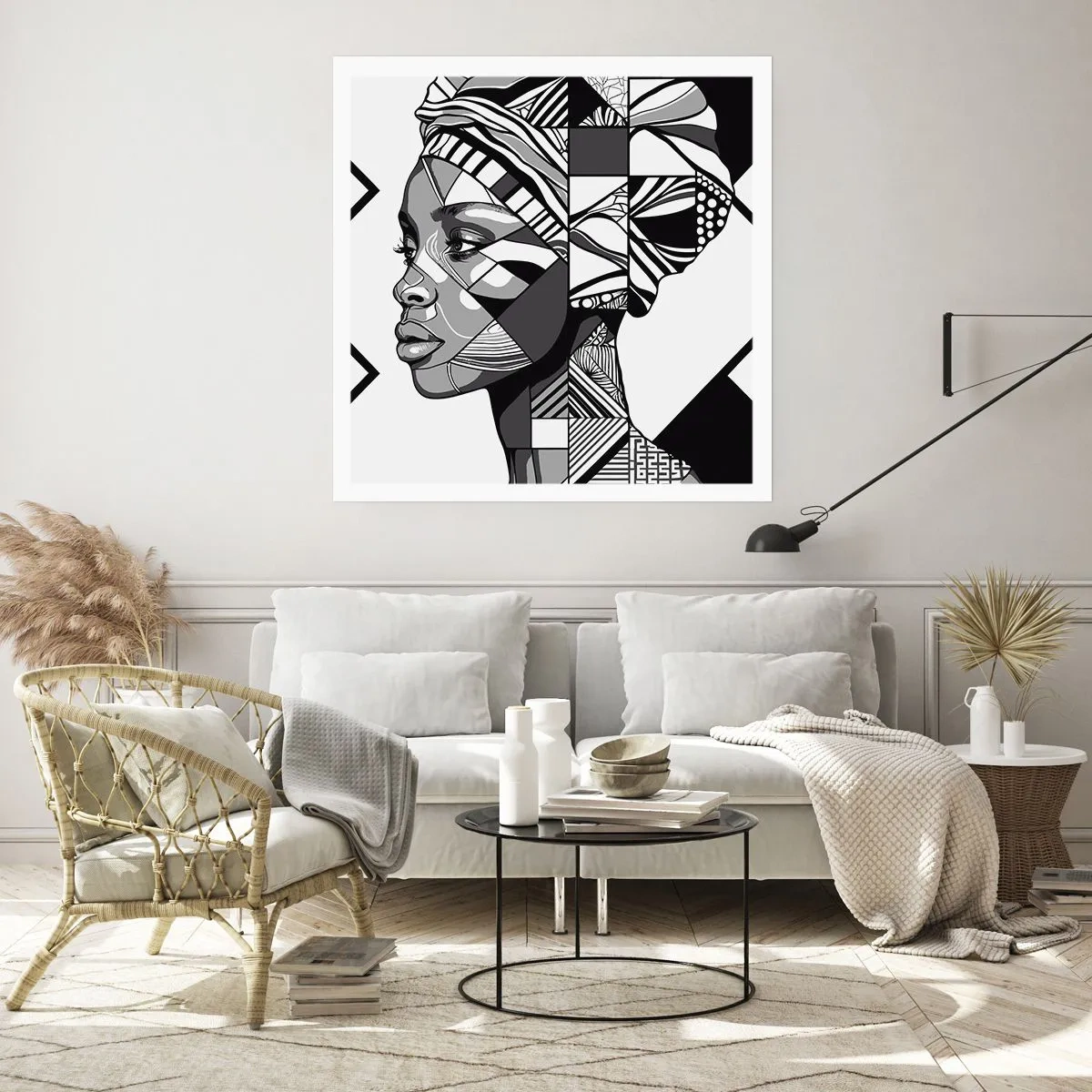 Poszter - Etnikai portré - 40x40 cm