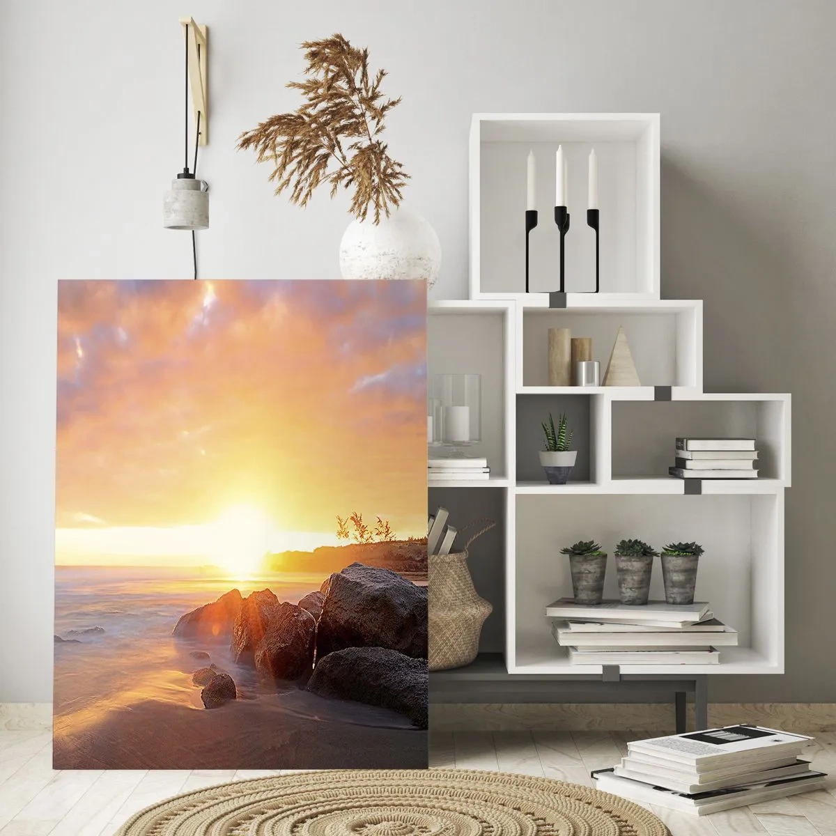 Üveg kép - Ragyogó esti szellő - 50x70 cm