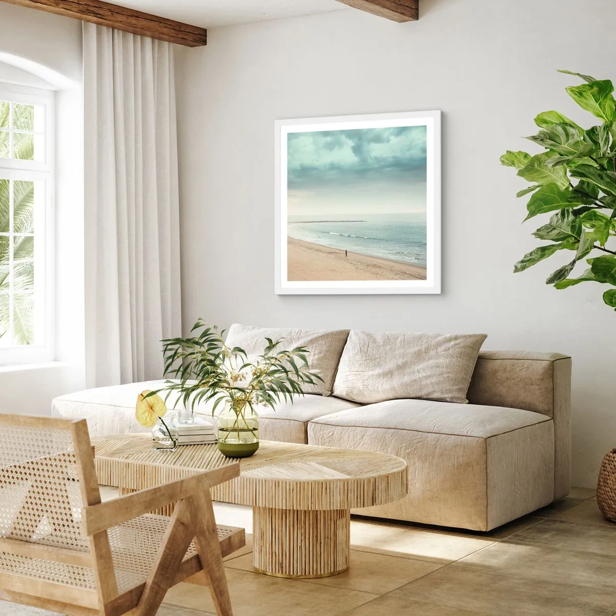 Poszter fekete keretben - A békét keresve - 40x40 cm