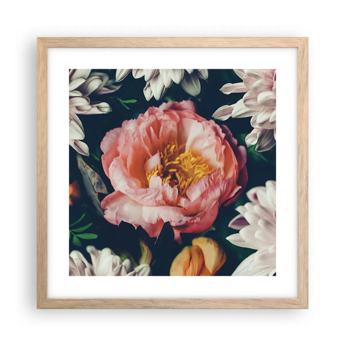 Poszter világos tölgy keretben - Barokk pompával - 40x40 cm