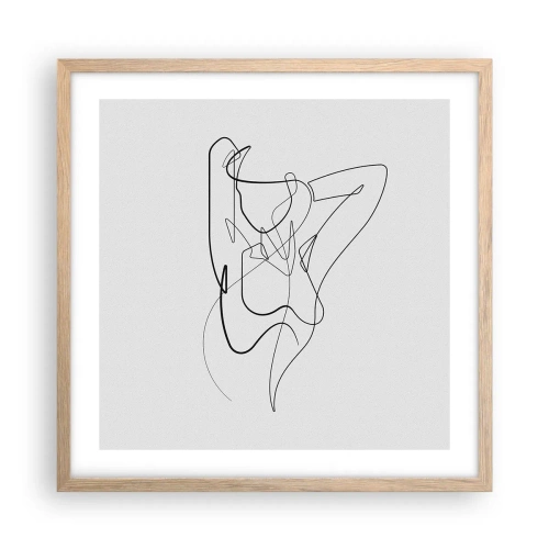 Poszter világos tölgy keretben - Milyen vagy igazán…. - 50x50 cm