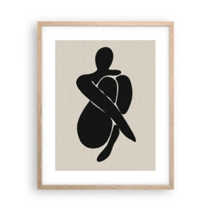Poszter világos tölgy keretben - A saját ölelésemben - 40x50 cm