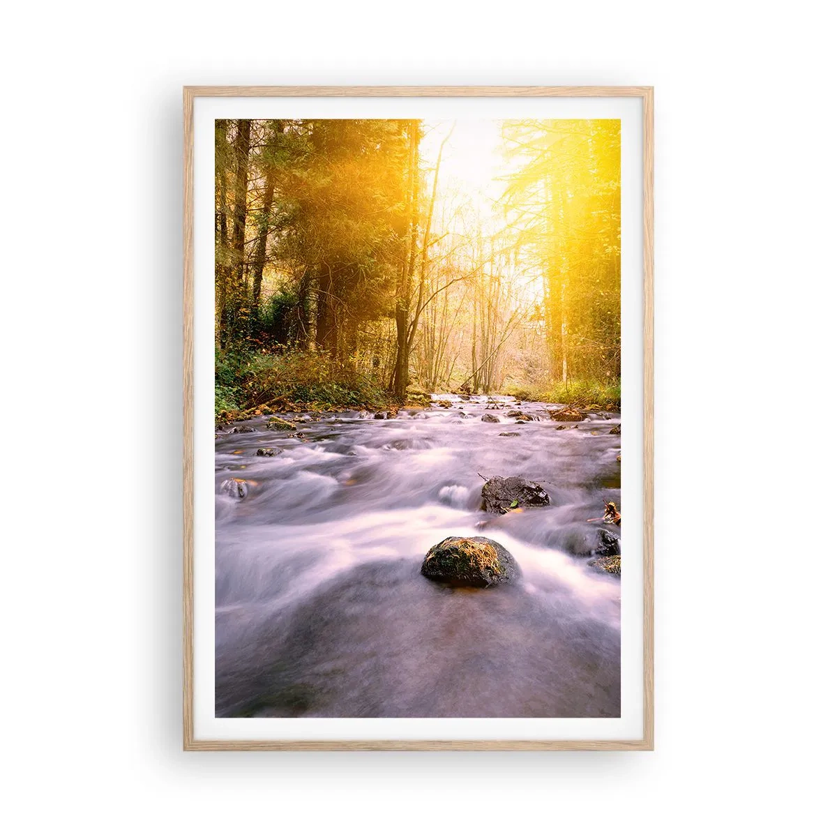 Poszter világos tölgy keretben - Malachit ezüst és arany keretben - 70x100 cm