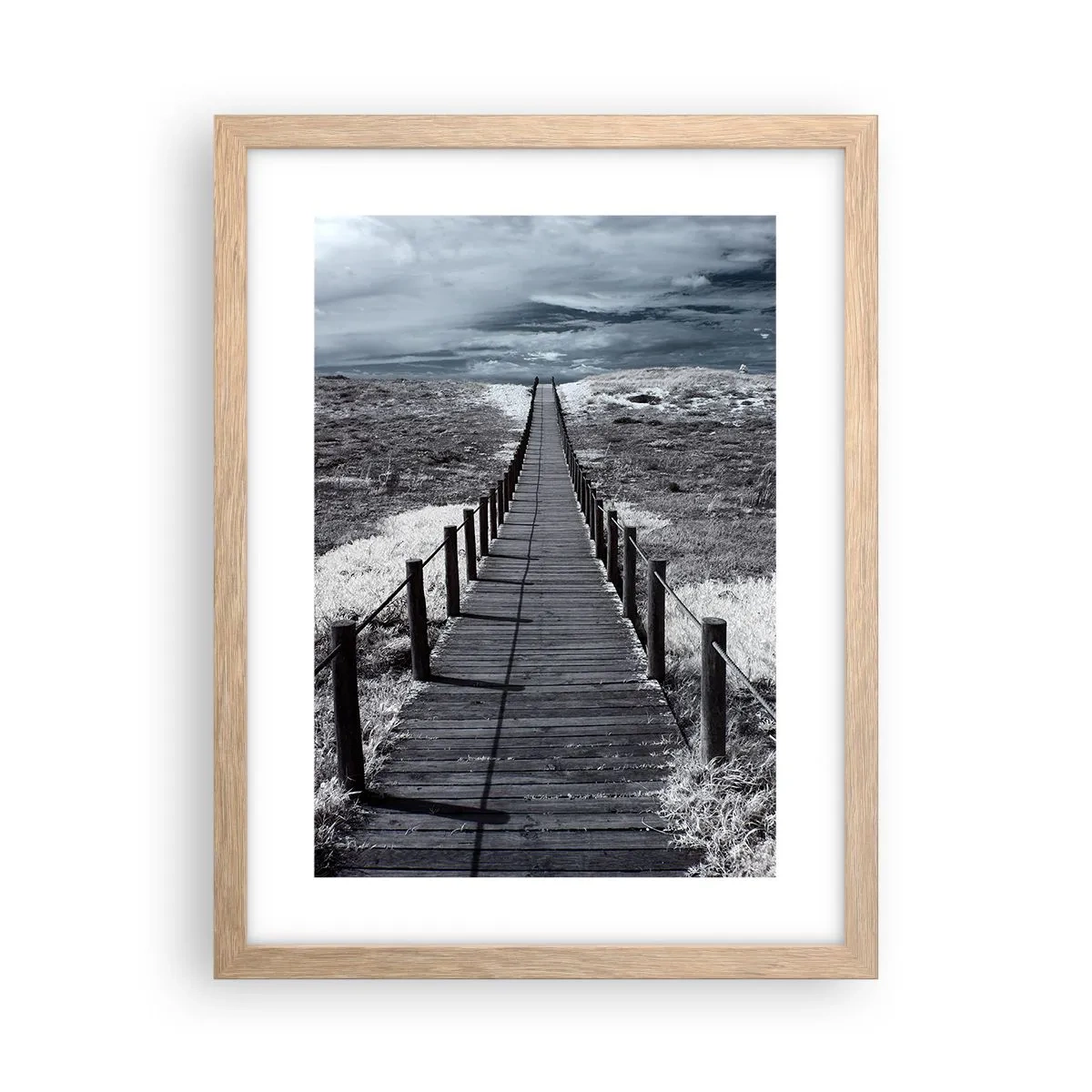 Poszter világos tölgy keretben - Közvetlenül a tengerparton - 30x40 cm