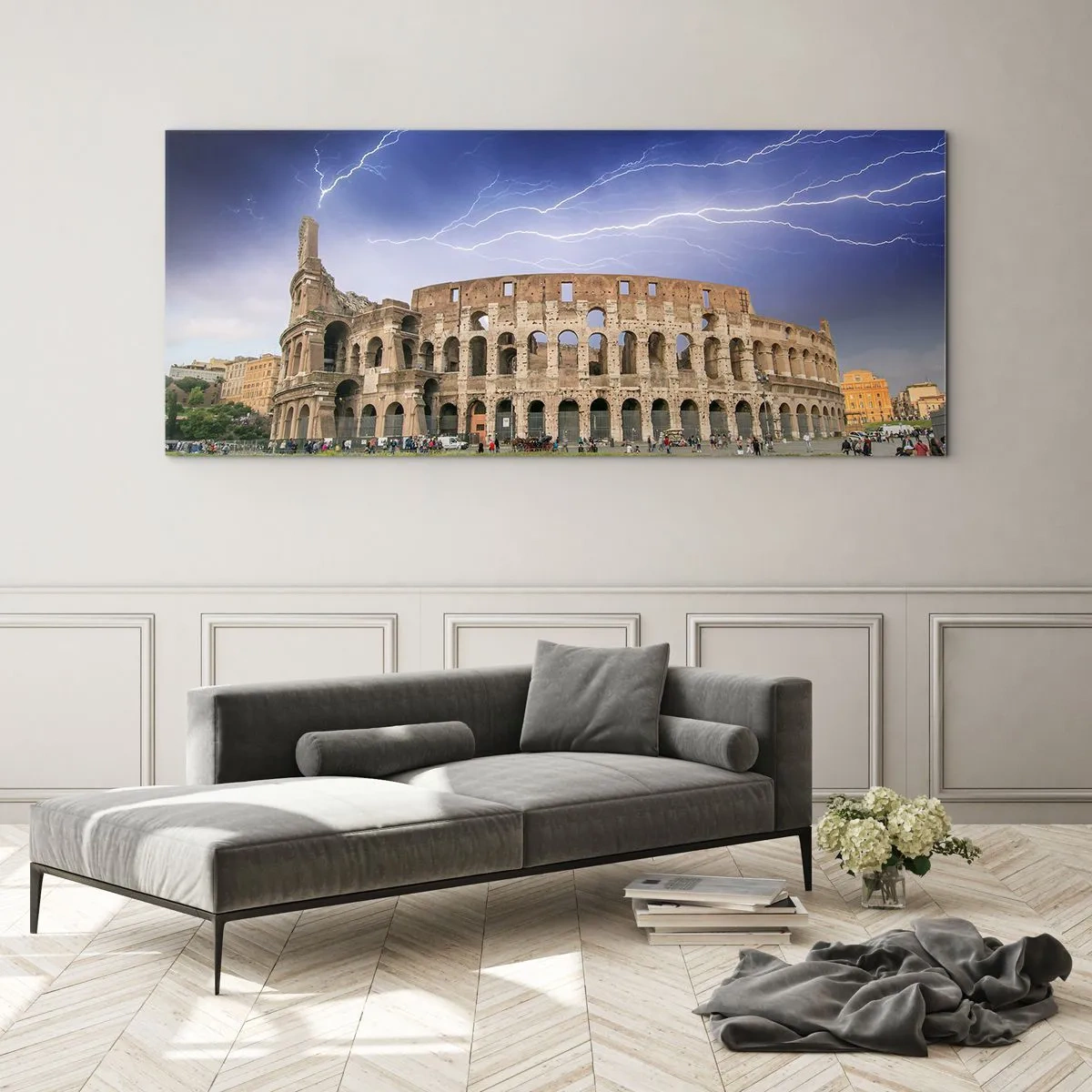 Üveg kép - Harc helyszíne - 160x50 cm