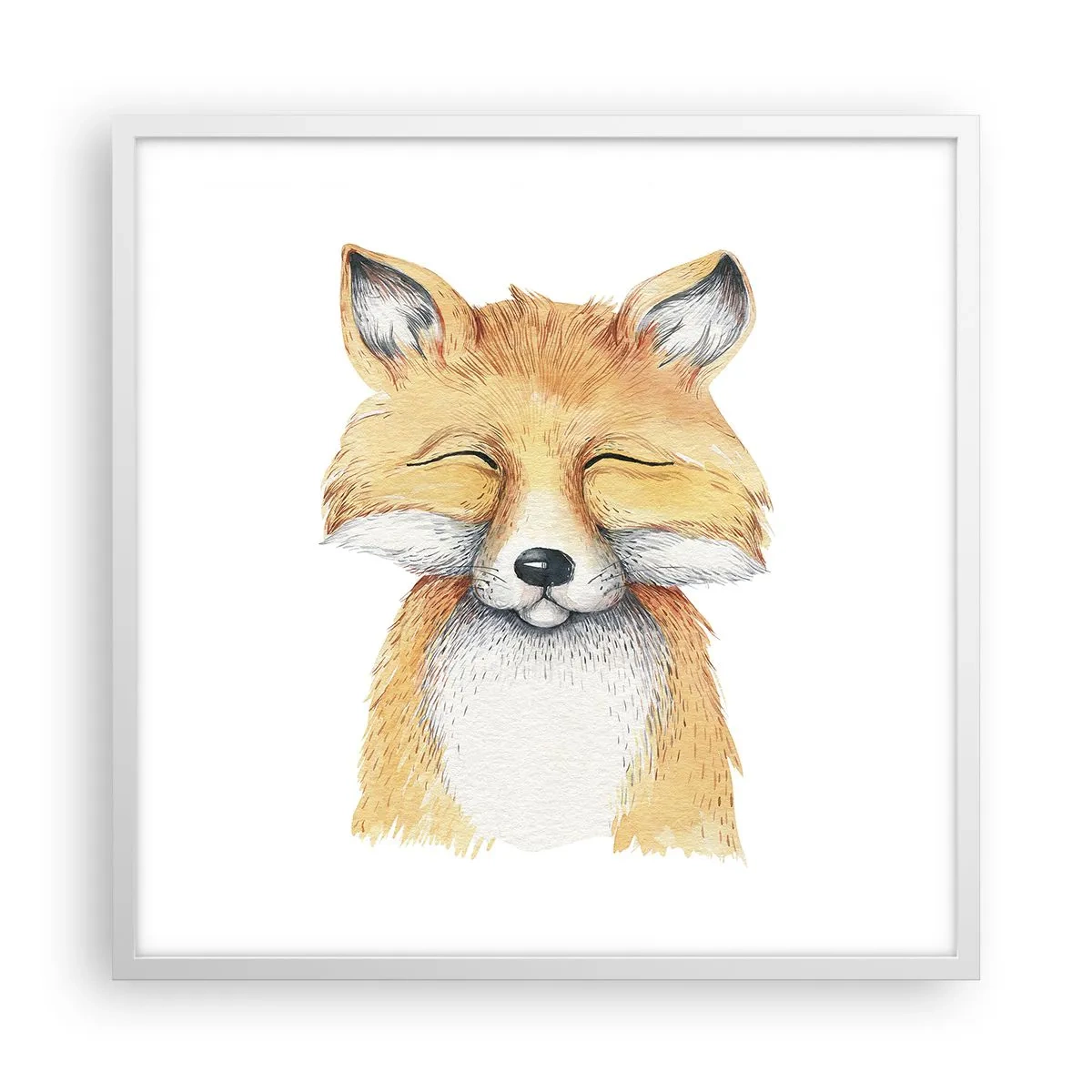 Poszter fekete keretben - Róka hangulatok - 60x60 cm