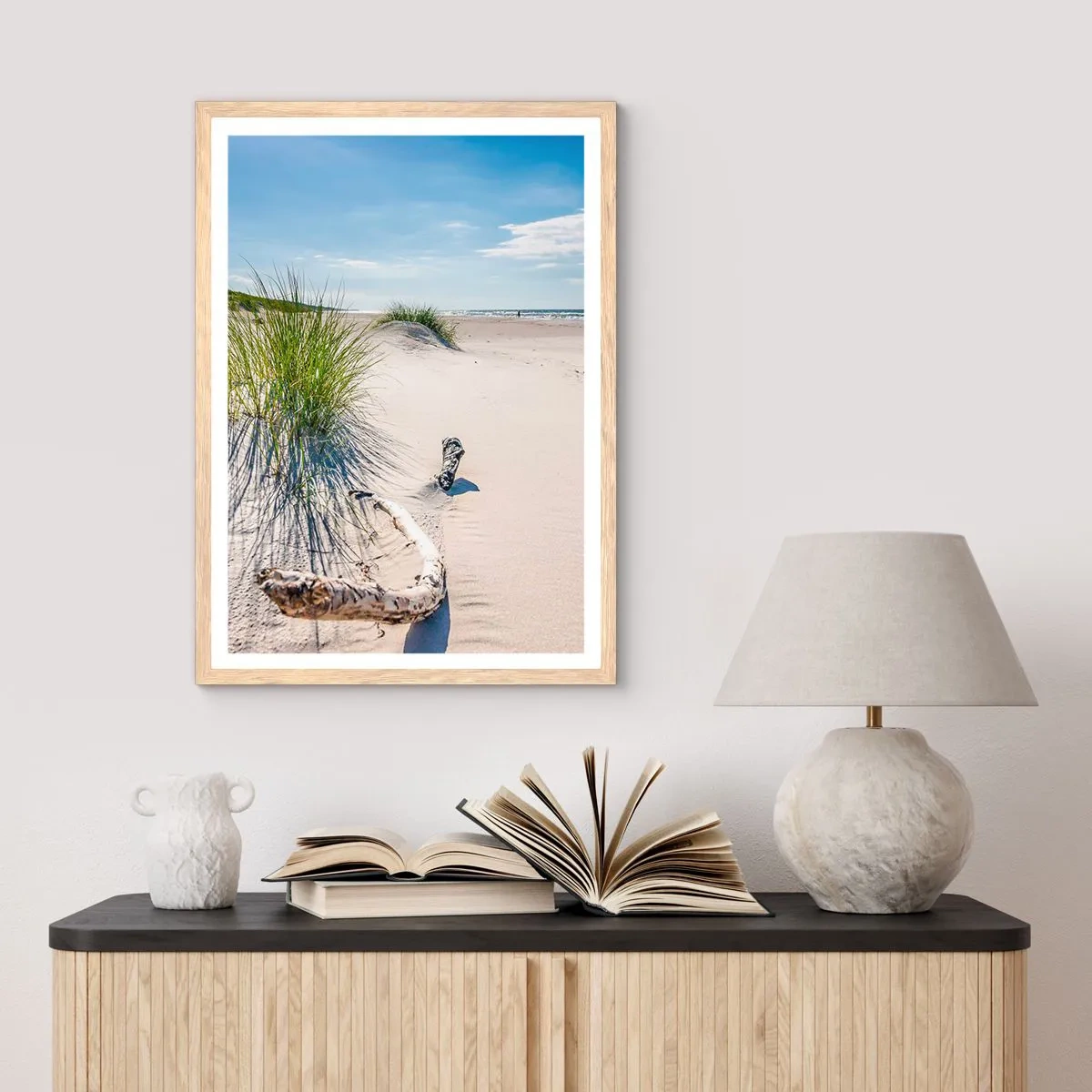 Poszter világos tölgy keretben - A leggyönyörűbb? A Balti - 50x70 cm