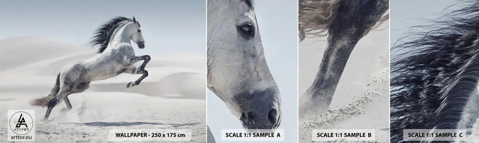 Fotótapéta Minta Öntapadós Deluxe Sticker - arab herceg - Állatok, Ló, Ló vágta - 100x30 cm
