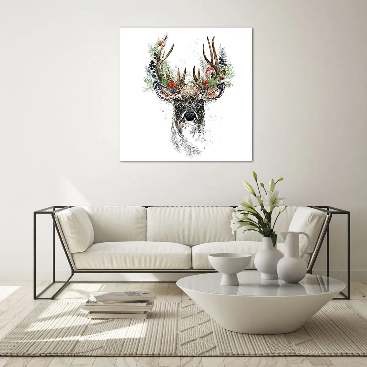 Üveg kép - Ünnepi köntösben - 70x70 cm