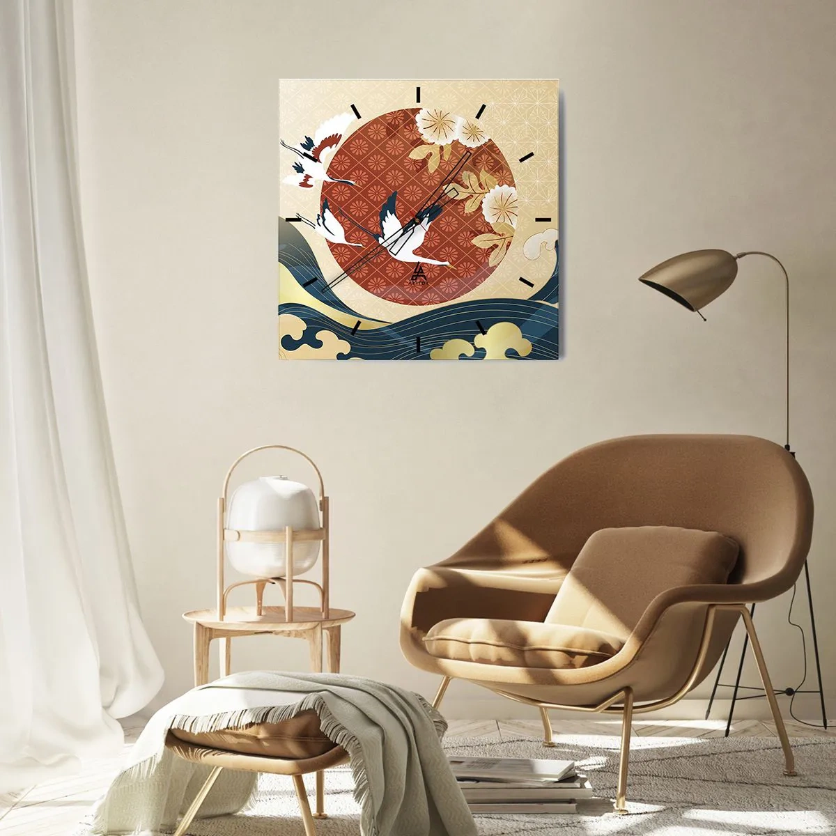 Falióra, Óra - Japán mese - 40x40 cm