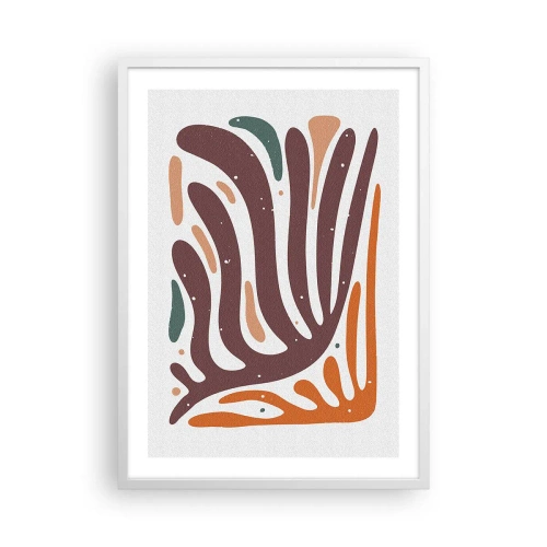 Poszter fekete keretben - Sugárzó organikus kompozíció - 50x70 cm