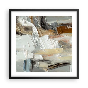 Poszter fehér keretben - Színes rétegződés - 50x50 cm