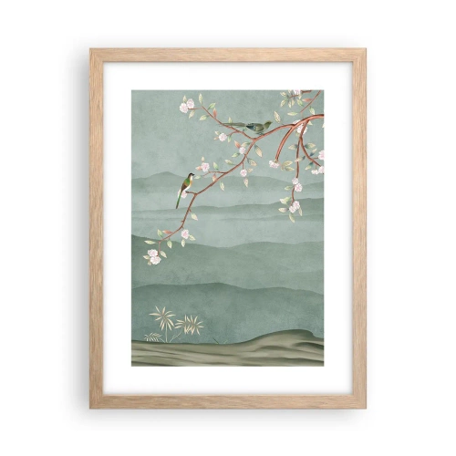 Poszter világos tölgy keretben - Tavasz, ah, te vagy az - 30x40 cm